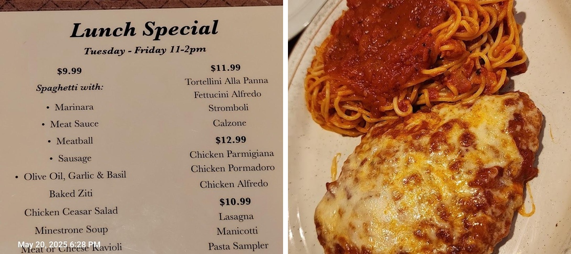 DaVinci Italian Restaurant Menu